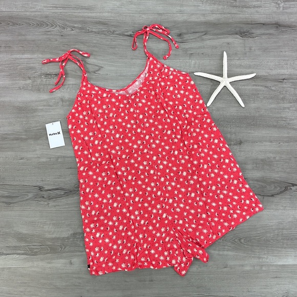 🔆HURLEY🔆 RLY NATURALS TIE STRAP ROMPER - Picture 14 of 14